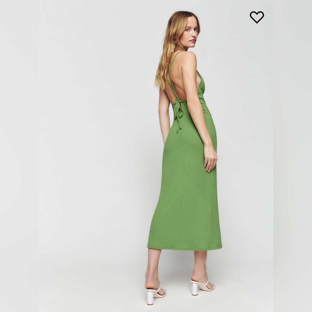 Reformation green knit dress